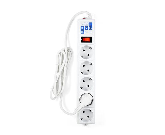  Сетевой фильтр Powercube SPG-B-15-WHITE 5м (5 розеток) белый (коробка) 