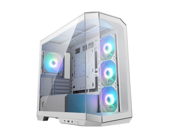  Корпус MSI MAG Pano M100R PZ White (306-7G24W21-809), Micro-ATX, 1xUSB 3.2 Gen 1, 1xUSB 3.2 Gen2 Type-C, 4x120mm ARGB Fan, ARGB+PWM, TG 