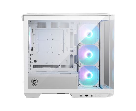  Корпус MSI MAG Pano M100R PZ White (306-7G24W21-809), Micro-ATX, 1xUSB 3.2 Gen 1, 1xUSB 3.2 Gen2 Type-C, 4x120mm ARGB Fan, ARGB+PWM, TG 