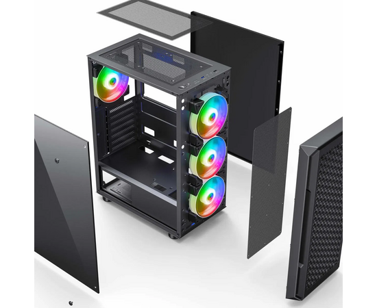  Корпус Accord 338 черный без БП ATX 1xUSB2.0 1xUSB3.0 1xUSB3.1 audio bott PSU 
