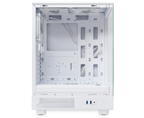  Корпус HSPD F510 (F510-TGWH-ARGB), без БП, Panoramic Mid Tower, White, TG, 0.5 SPCC, 3x120mm ARGB ATX, mITX 180/280/160mm 1x2.5", 7xPCI 2xUSB- 
