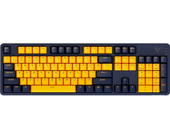  Клавиатура RAPOO V500Pro-Multi-Mode Gaming Mechanical KB Yellow/Blue 