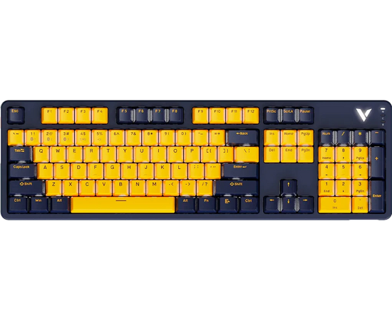  Клавиатура RAPOO V500Pro-Multi-Mode Gaming Mechanical KB Yellow/Blue 