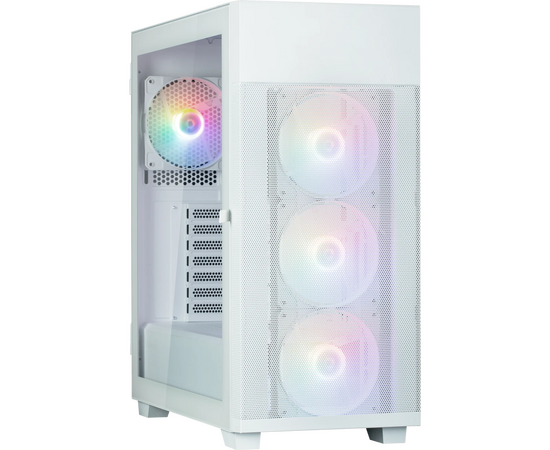  Корпус ZALMAN S5 Neo, ATX, White, Window, 2xCombo (3.5" or 2.5"), 4x2.5", 1xUSB2.0, 1xUSB3.1, Front 3x120mm FRGB, Rear 1x120mm FRGB 