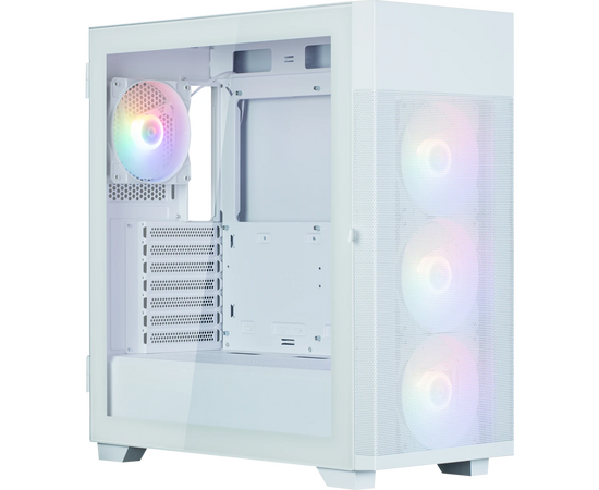  Корпус ZALMAN S5 Neo, ATX, White, Window, 2xCombo (3.5" or 2.5"), 4x2.5", 1xUSB2.0, 1xUSB3.1, Front 3x120mm FRGB, Rear 1x120mm FRGB 