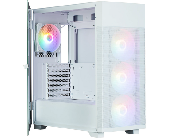  Корпус ZALMAN S5 Neo, ATX, White, Window, 2xCombo (3.5" or 2.5"), 4x2.5", 1xUSB2.0, 1xUSB3.1, Front 3x120mm FRGB, Rear 1x120mm FRGB 