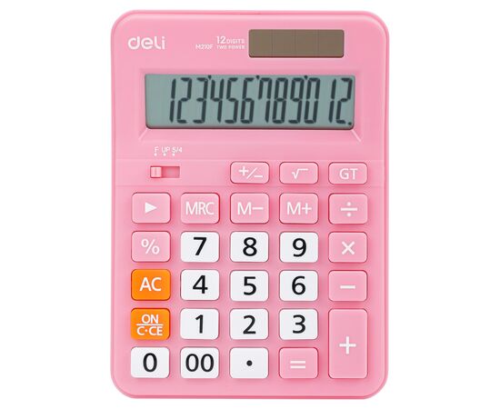  Калькулятор Deli EM210FPink розовый 12-разр. 