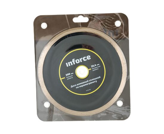  Диск алмазный сплошной керамогранит Inforce 11-01-511 200х25,4 мм 