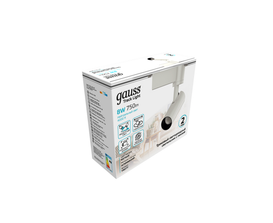  Трековая система GAUSS TR077, 4000К, белый нейтральный, белый 
