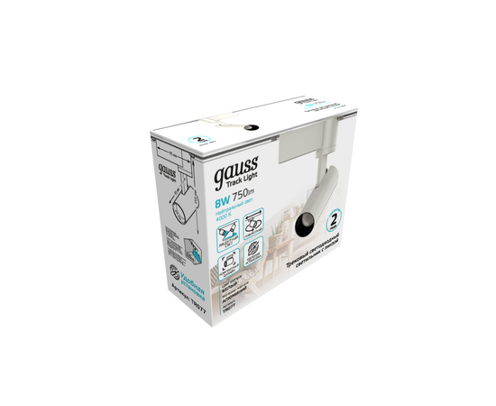  Трековая система GAUSS TR077, 4000К, белый нейтральный, белый 
