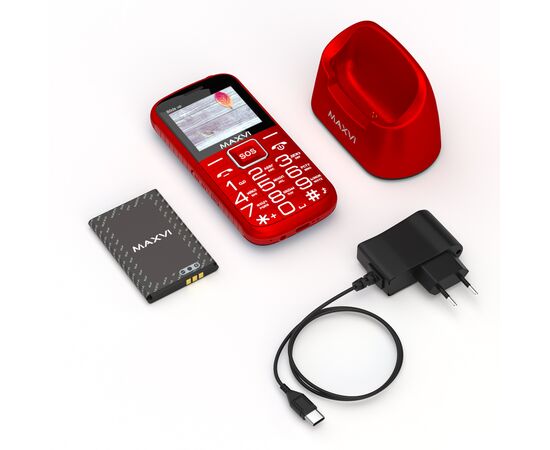  Мобильный телефон Maxvi B5ds up красный 