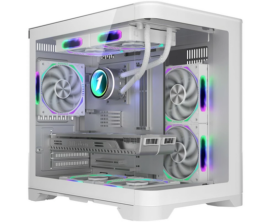  Корпус 1STPLAYER UVIEW UV5 White (UV5-WH) / mATX 