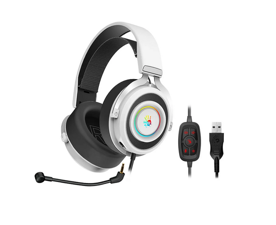  Наушники игровые с микрофоном A4TECH Bloody G535 (черный/серебристый) 