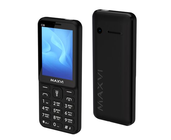  Мобильный телефон Maxvi C38 черный 