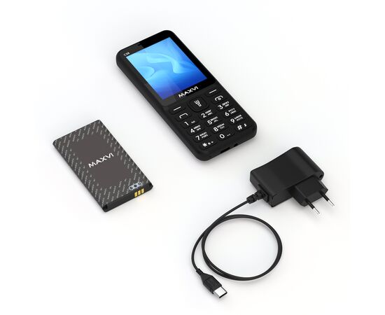  Мобильный телефон Maxvi C38 черный 