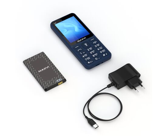  Мобильный телефон Maxvi C38 синий 