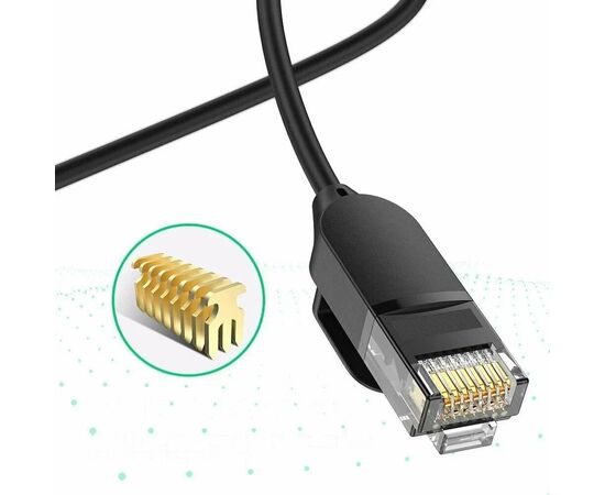  Кабель UGREEN NW122 (70653) CAT 6A Pure Copper Ethernet Cable OD2.8 3m Black 