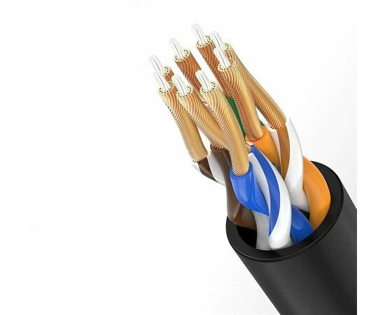  Кабель UGREEN NW122 (70653) CAT 6A Pure Copper Ethernet Cable OD2.8 3m Black 