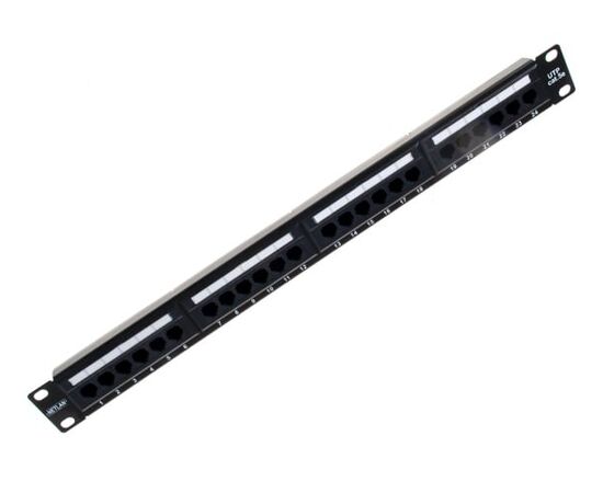 Патч-панель NETLAN EC-URP-24-UD2 в шкаф черный 