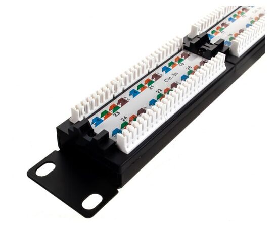  Патч-панель NETLAN EC-URP-24-UD2 в шкаф черный 