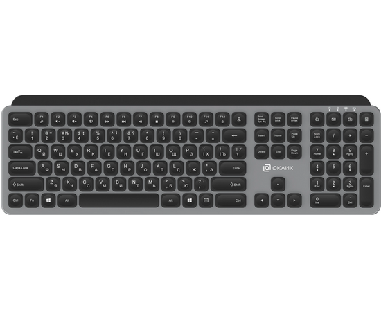  Клавиатура OKLICK K859W серый/черный 