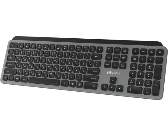  Клавиатура OKLICK K859W серый/черный 