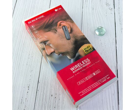  Гарнитура bluetooth BOROFONE BC36 Lucky business (чёрный) 