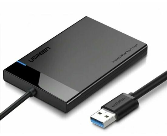  Внешний корпус для HDD UGREEN US221 30847 2.5 Inch Hard Drive Box with Built-in USB 3.0 Cable Black 
