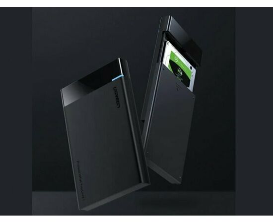  Внешний корпус для HDD UGREEN US221 30847 2.5 Inch Hard Drive Box with Built-in USB 3.0 Cable Black 