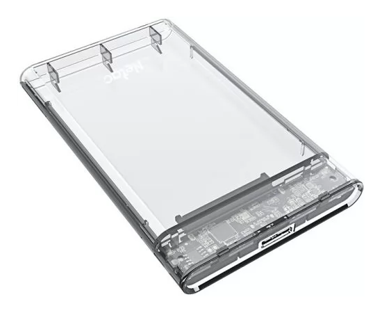  Внешний корпус NETAC WH11 (NT07WH11-30B0) для HDD/SSD 2.5" SATA - USB3.0 прозрачный, A to B cable 