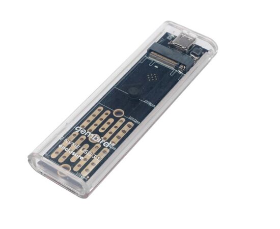  Внешний корпус Gembird EEM2-NVME-2 USB 3.1 для M2 NVME порт Type-С, пластик, прозрачный 