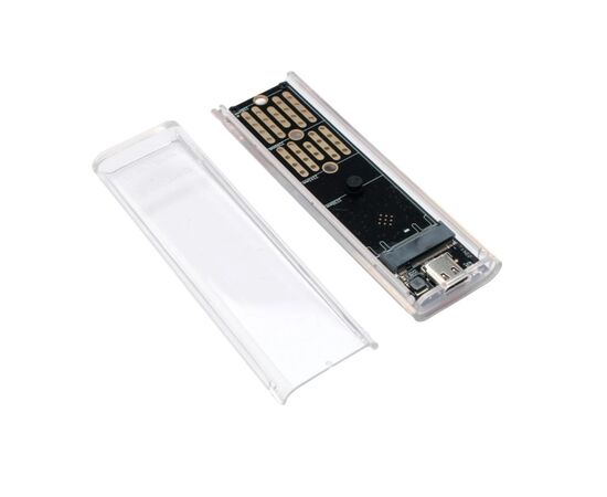  Внешний корпус Gembird EEM2-NVME-2 USB 3.1 для M2 NVME порт Type-С, пластик, прозрачный 