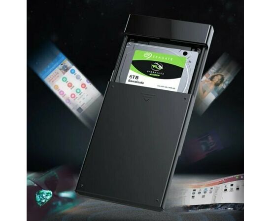  Внешний корпус для HDD UGREEN US221 30848 2.5 Inch Hard Drive Box with Micro-B to USB-A 3.0 Cable Black 