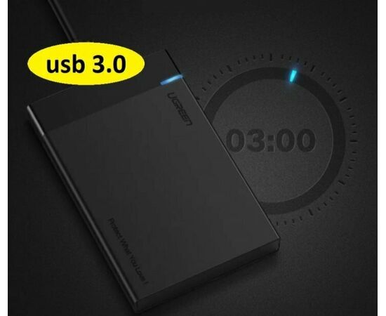  Внешний корпус для HDD UGREEN US221 30848 2.5 Inch Hard Drive Box with Micro-B to USB-A 3.0 Cable Black 