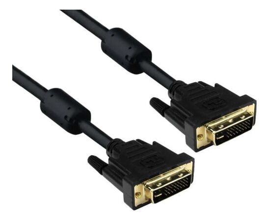  Кабель ExeGate EX191096RUS DVI dual link (25M-25M) 5м, 2 фильтра, позолоченные контакты 
