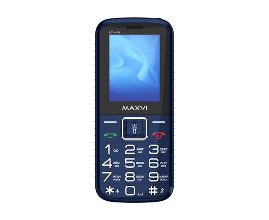  Мобильный телефон с док-станцией Maxvi RT-04 синий 