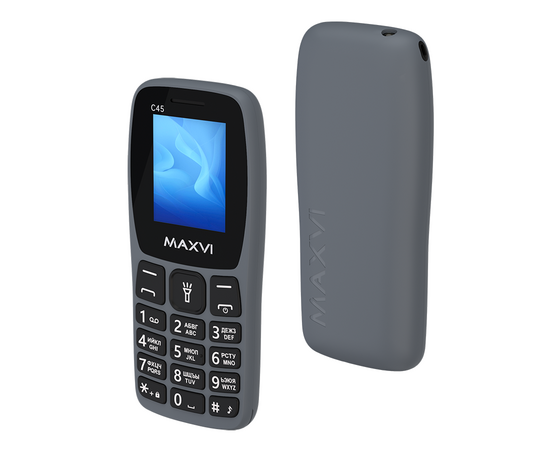  Мобильный телефон Maxvi C45 серый 