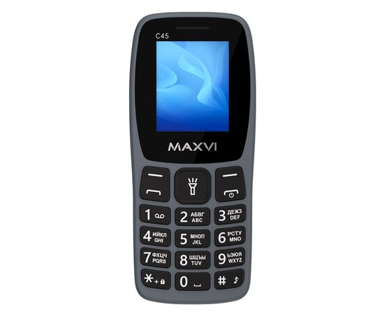  Мобильный телефон Maxvi C45 серый 