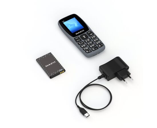  Мобильный телефон Maxvi C45 серый 