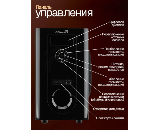  Акустическая система ELTRONIC 30-89  5.1 (черная) 