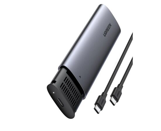  Бокс для накопителей UGREEN CM400 (10902) USB-C Female to M.2 M-Key 10G Enclosure C TO C Cable 50cm Grey 