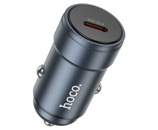  АЗУ HOCO Z57 Glorious single-port PD30W car charger Metal Gray 