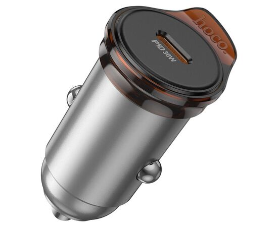  АЗУ HOCO NZ16 Rigorous single port PD30W car charger set (C To C ) Metal grey 