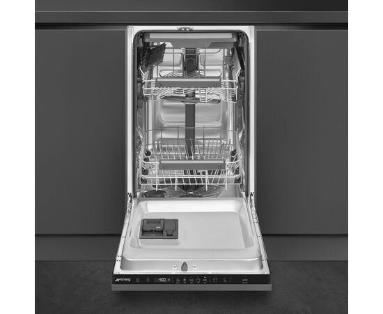  Встраиваемая посудомоечная машина Smeg ST4523DIN 45см, 10 комплектов, 3 корзины, 8 программ, сенсорное управление, отсрочка старта 