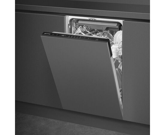  Встраиваемая посудомоечная машина Smeg ST4523DIN 45см, 10 комплектов, 3 корзины, 8 программ, сенсорное управление, отсрочка старта 