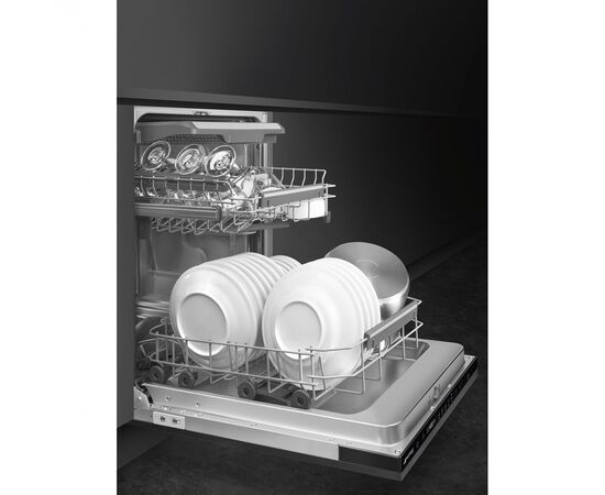  Встраиваемая посудомоечная машина Smeg ST4523DIN 45см, 10 комплектов, 3 корзины, 8 программ, сенсорное управление, отсрочка старта 