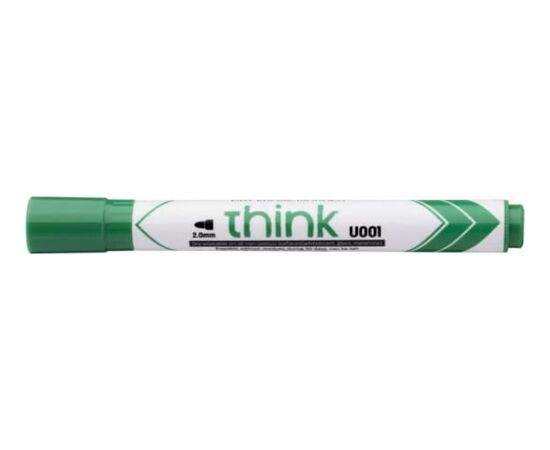  Маркер для досок Deli Think EU00150 круглый пиш. наконечник 2мм зеленый 