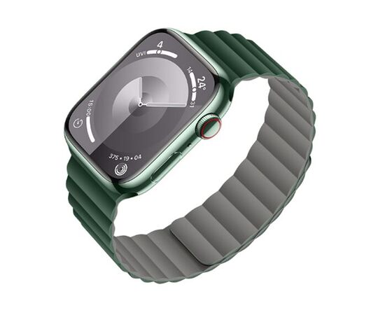  Ремешок HOCO WA29 Flexible для умных часов APPLE Watch 42/44/45/49mm силикон зелёный, тёмный, магнитная пряжка 