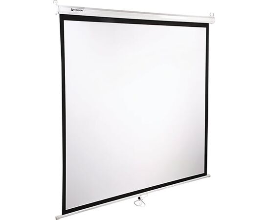  Проекционный экран BRAUBERG 236726 Wall настенный 180х180см матовый, 1:1 