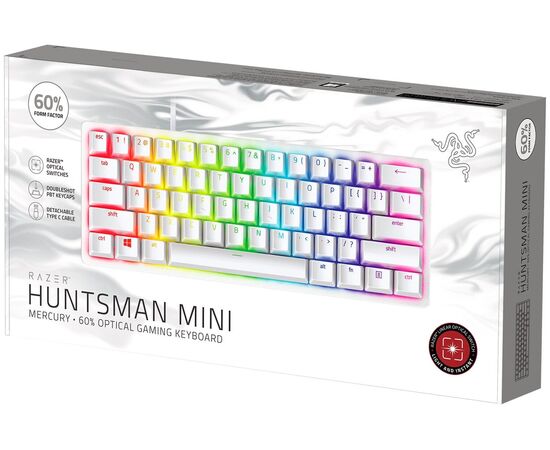  Игровая клавиатура Razer Huntsman Mini - Mercury Ed (RZ03-03392200-R3R1) Red Switch Russian Layout 